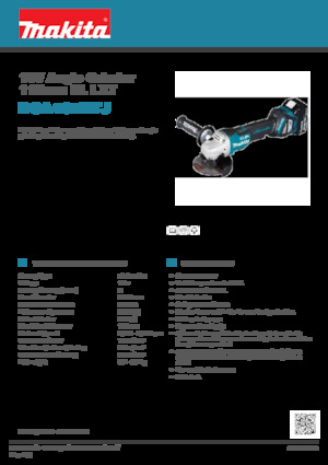 कॉर्डलेस एंगल ग्राइंडर Makita DGA467RTJ 