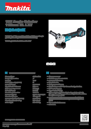 कॉर्डलेस एंगल ग्राइंडर Makita DGA467Z 