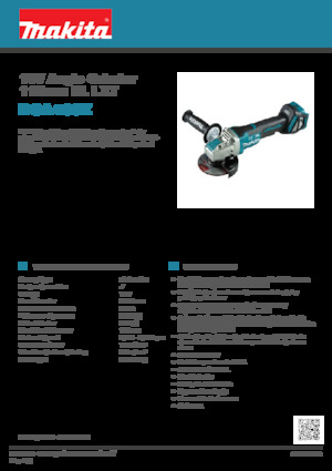 कॉर्डलेस एंगल ग्राइंडर Makita DGA469Z 