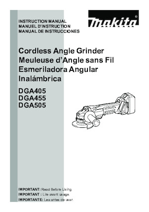 कॉर्डलेस एंगल ग्राइंडर Makita DGA455Z