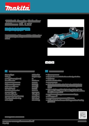 कॉर्डलेस एंगल ग्राइंडर Makita DGA900PT2