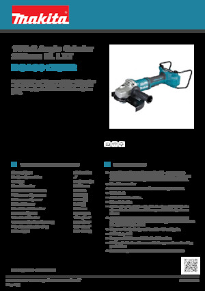 कॉर्डलेस एंगल ग्राइंडर Makita DGA901ZUX2 