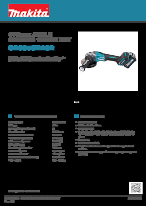 कॉर्डलेस एंगल ग्राइंडर Makita GA005GD202 