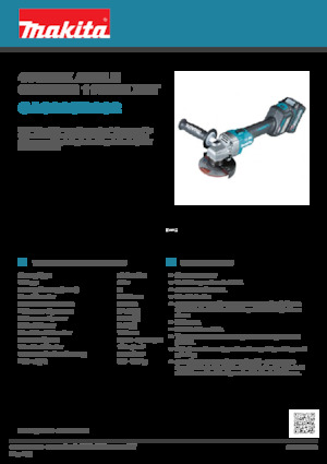 कॉर्डलेस एंगल ग्राइंडर Makita GA022GD202 