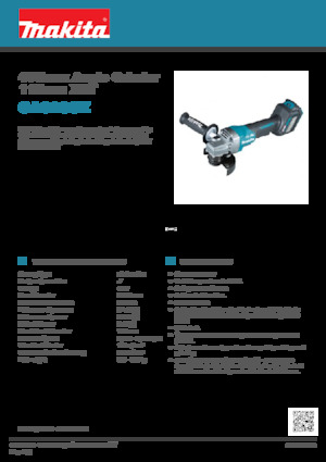 कॉर्डलेस एंगल ग्राइंडर Makita GA028GZ 