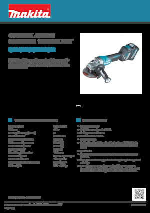 कॉर्डलेस एंगल ग्राइंडर Makita GA029GD202 