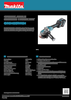 कॉर्डलेस एंगल ग्राइंडर Makita GA040GD201 