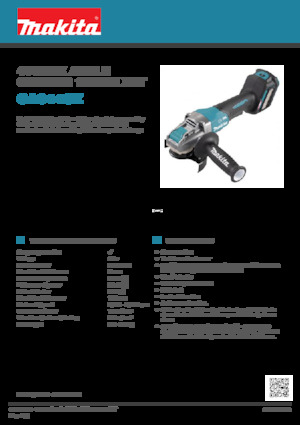 कॉर्डलेस एंगल ग्राइंडर Makita GA044GZ 