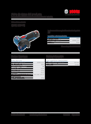 कॉर्डलेस एंगल ग्राइंडर Bosch GWS 12V-76