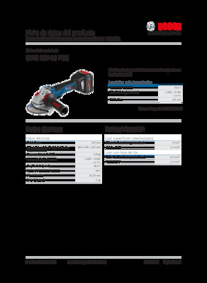 कॉर्डलेस एंगल ग्राइंडर Bosch GWS 18V-10 PSC