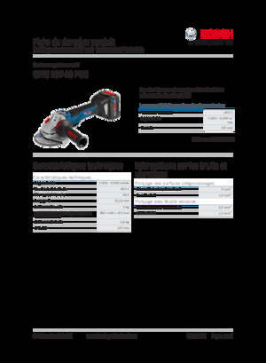कॉर्डलेस एंगल ग्राइंडर Bosch GWS 18V-10 PSC