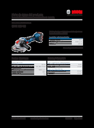 कॉर्डलेस एंगल ग्राइंडर Bosch GWX 18V-10