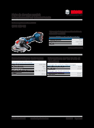 कॉर्डलेस एंगल ग्राइंडर Bosch GWX 18V-10