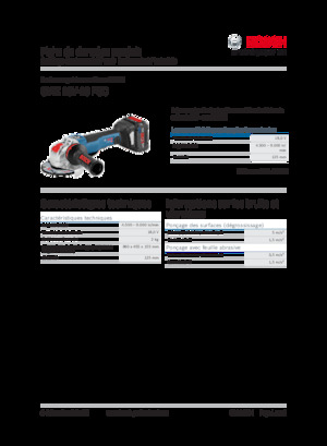 कॉर्डलेस एंगल ग्राइंडर Bosch GWX 18V-10 PSC