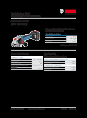 कॉर्डलेस एंगल ग्राइंडर Bosch GWX 18V-10 SC