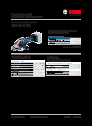 कॉर्डलेस एंगल ग्राइंडर Bosch GWX 18V-15 PSC