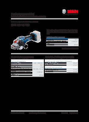 कॉर्डलेस एंगल ग्राइंडर Bosch GWX 18V-15 PSC