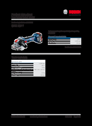 कॉर्डलेस एंगल ग्राइंडर Bosch GWX 18V-7