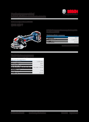 कॉर्डलेस एंगल ग्राइंडर Bosch GWX 18V-7