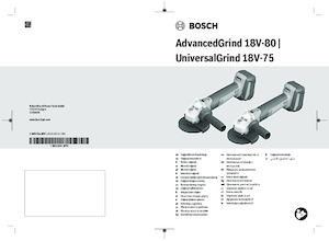कॉर्डलेस एंगल ग्राइंडर Bosch UniversalGrind 18V-75