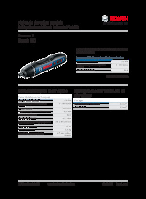 कॉर्डलेस ड्रिल और स्क्रू ड्राइवर Bosch Bosch GO