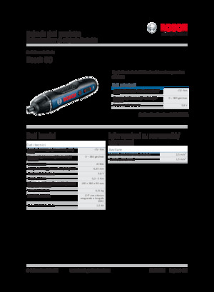 कॉर्डलेस ड्रिल और स्क्रू ड्राइवर Bosch Bosch GO