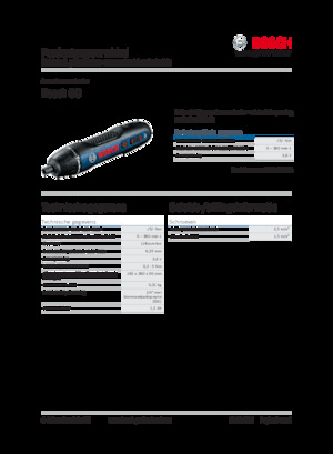 कॉर्डलेस ड्रिल और स्क्रू ड्राइवर Bosch Bosch GO