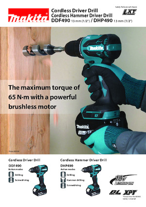 कॉर्डलेस ड्रिल और स्क्रू ड्राइवर Makita DDF490