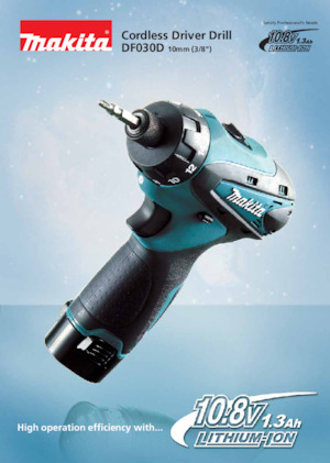 कॉर्डलेस ड्रिल और स्क्रू ड्राइवर Makita DF030D 