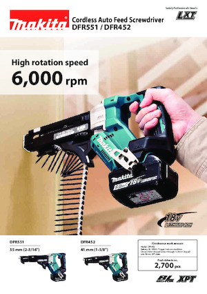 कॉर्डलेस ड्रिल और स्क्रू ड्राइवर Makita DFR452 