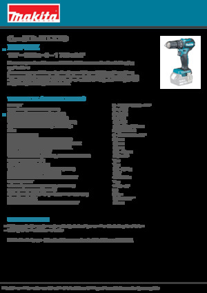 कॉर्डलेस ड्रिल और स्क्रू ड्राइवर Makita DHP483Z