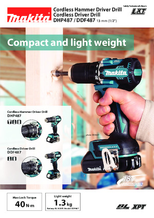 कॉर्डलेस ड्रिल और स्क्रू ड्राइवर Makita DHP487