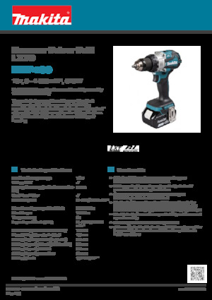 कॉर्डलेस ड्रिल और स्क्रू ड्राइवर Makita DHP489