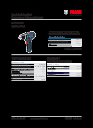 कॉर्डलेस ड्रिल और स्क्रू ड्राइवर Bosch GSR 12V-15