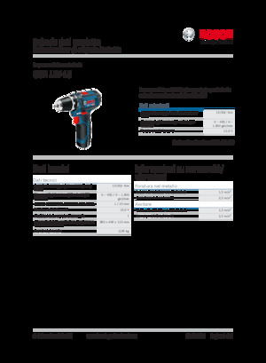 कॉर्डलेस ड्रिल और स्क्रू ड्राइवर Bosch GSR 12V-15