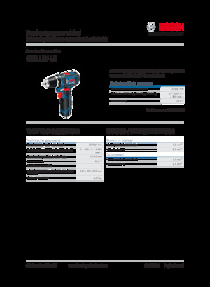 कॉर्डलेस ड्रिल और स्क्रू ड्राइवर Bosch GSR 12V-15