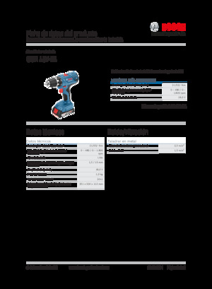 कॉर्डलेस ड्रिल और स्क्रू ड्राइवर Bosch GSR 18V-21