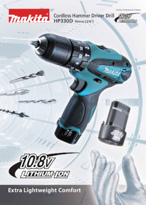 कॉर्डलेस ड्रिल और स्क्रू ड्राइवर Makita HP330D