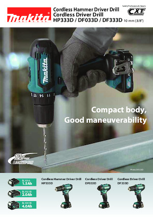 कॉर्डलेस ड्रिल और स्क्रू ड्राइवर Makita DF333D