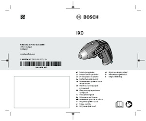 कॉर्डलेस ड्रिल और स्क्रू ड्राइवर Bosch IXO 5