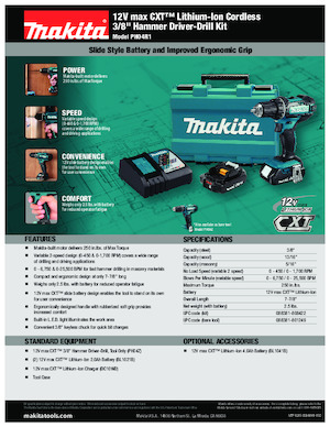 कॉर्डलेस ड्रिल और स्क्रू ड्राइवर Makita PH04R1 