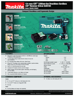 कॉर्डलेस ड्रिल और स्क्रू ड्राइवर Makita PH05R1 
