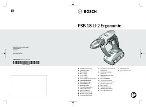 कॉर्डलेस ड्रिल और स्क्रू ड्राइवर Bosch PSB 18 LI-2 Ergonomic