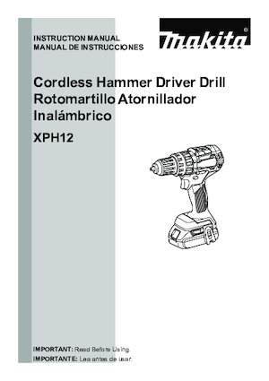 कॉर्डलेस ड्रिल और स्क्रू ड्राइवर Makita XPH12Z