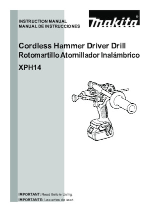 कॉर्डलेस ड्रिल और स्क्रू ड्राइवर Makita XPH14Z