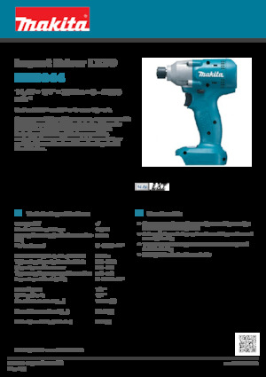 कॉर्डलेस इम्पैक्ट ड्राइवर और रिंच Makita BTD044