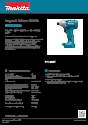 कॉर्डलेस इम्पैक्ट ड्राइवर और रिंच Makita BTD103