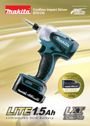 कॉर्डलेस इम्पैक्ट ड्राइवर और रिंच Makita BTD135 