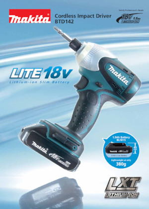 कॉर्डलेस इम्पैक्ट ड्राइवर और रिंच Makita BTD142 