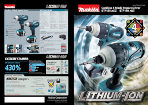 कॉर्डलेस इम्पैक्ट ड्राइवर और रिंच Makita BTP140 
